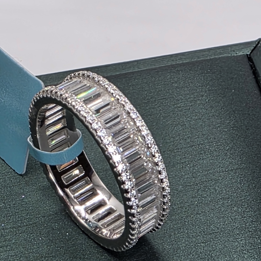 ✨ 4.26 CTW Moissanite Eternity Band,(Size 9) S925 SILVER